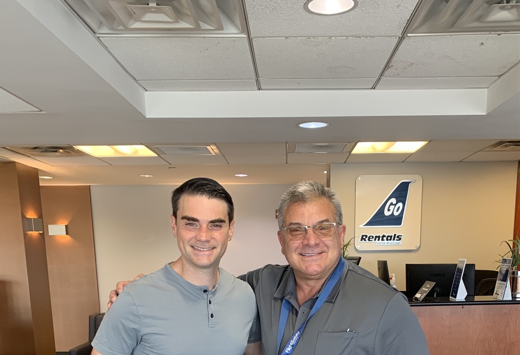 Captain Frank with an aviation colleague