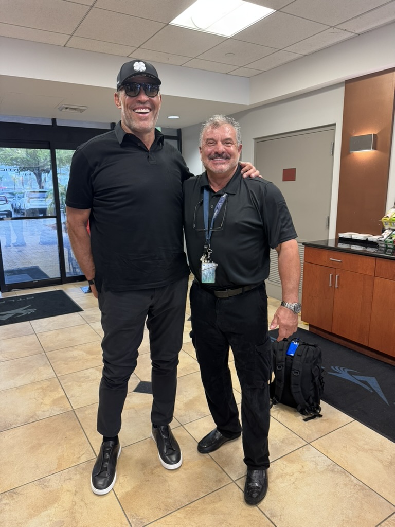 Captain Frank with an aviation colleague
