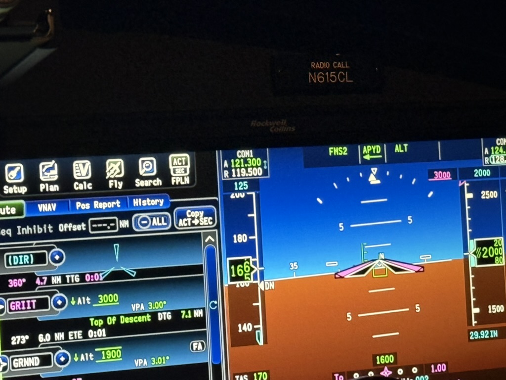 Flight management and primary flight displays in the cockpit
